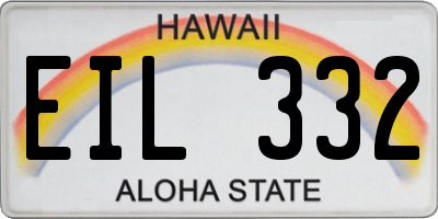 HI license plate EIL332
