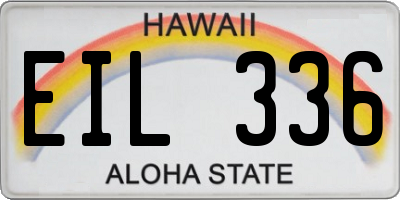 HI license plate EIL336