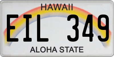 HI license plate EIL349