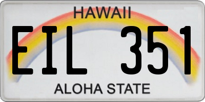 HI license plate EIL351