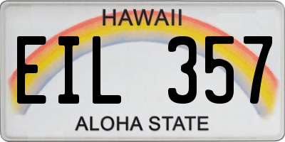 HI license plate EIL357