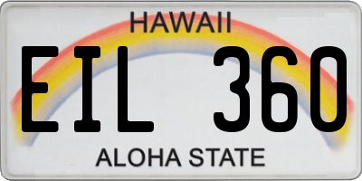 HI license plate EIL360