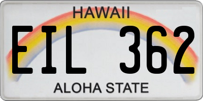 HI license plate EIL362