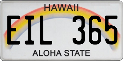 HI license plate EIL365