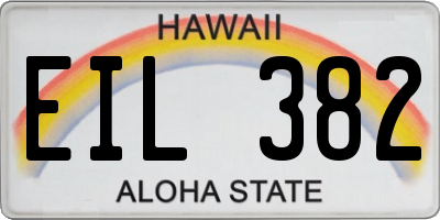 HI license plate EIL382
