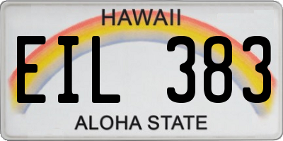 HI license plate EIL383