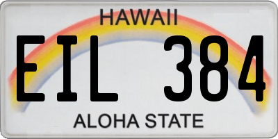 HI license plate EIL384