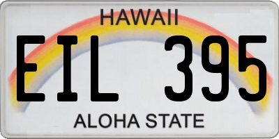 HI license plate EIL395