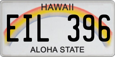 HI license plate EIL396