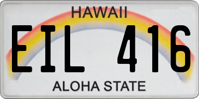 HI license plate EIL416