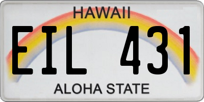 HI license plate EIL431