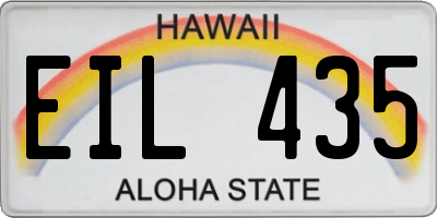 HI license plate EIL435