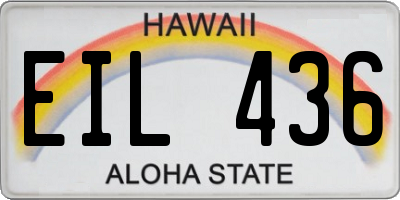 HI license plate EIL436