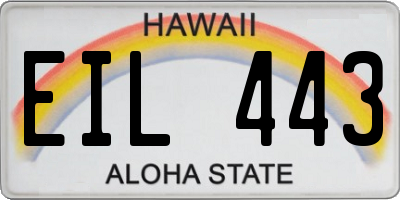 HI license plate EIL443