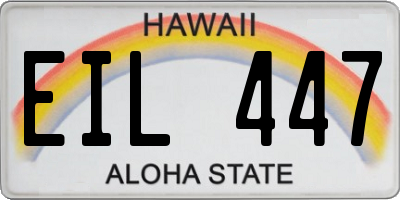 HI license plate EIL447