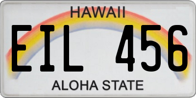 HI license plate EIL456