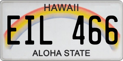 HI license plate EIL466