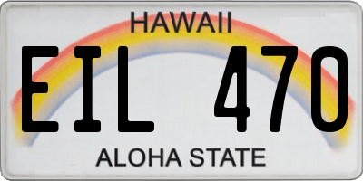 HI license plate EIL470