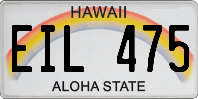 HI license plate EIL475