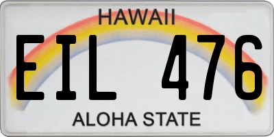 HI license plate EIL476
