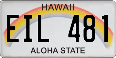 HI license plate EIL481