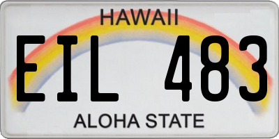 HI license plate EIL483