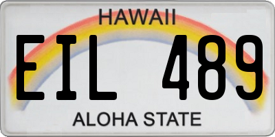 HI license plate EIL489