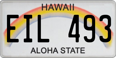 HI license plate EIL493