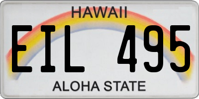 HI license plate EIL495