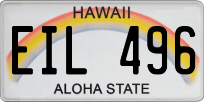 HI license plate EIL496