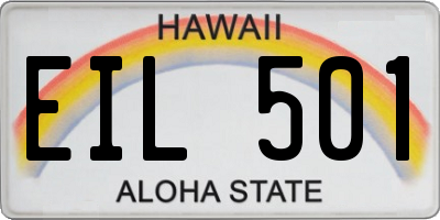 HI license plate EIL501
