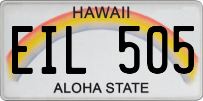 HI license plate EIL505