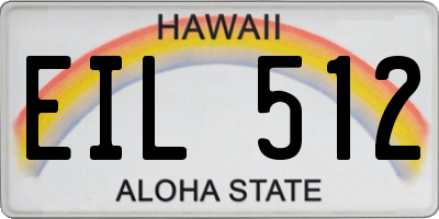 HI license plate EIL512