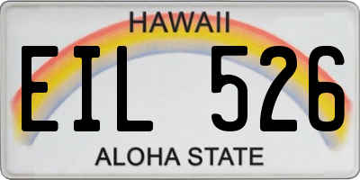 HI license plate EIL526