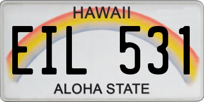HI license plate EIL531