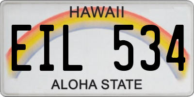HI license plate EIL534