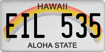 HI license plate EIL535