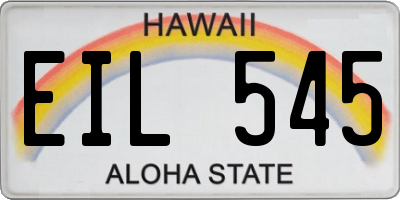 HI license plate EIL545