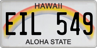 HI license plate EIL549