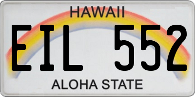 HI license plate EIL552