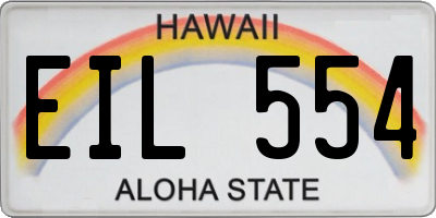 HI license plate EIL554