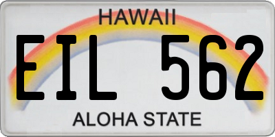 HI license plate EIL562