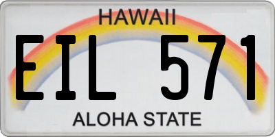 HI license plate EIL571