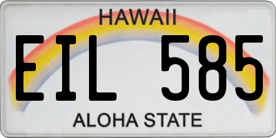 HI license plate EIL585