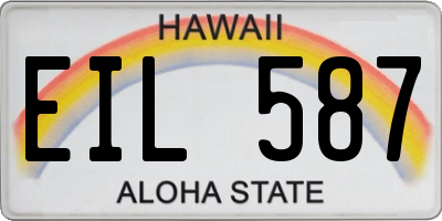 HI license plate EIL587
