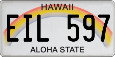 HI license plate EIL597