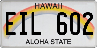 HI license plate EIL602