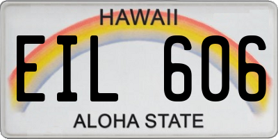 HI license plate EIL606
