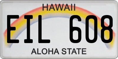 HI license plate EIL608