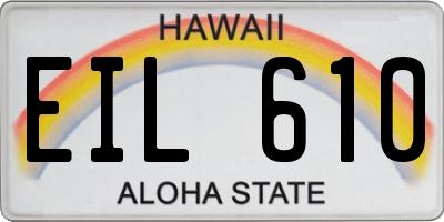 HI license plate EIL610